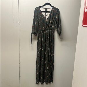 Floral Green Maxi Dress
